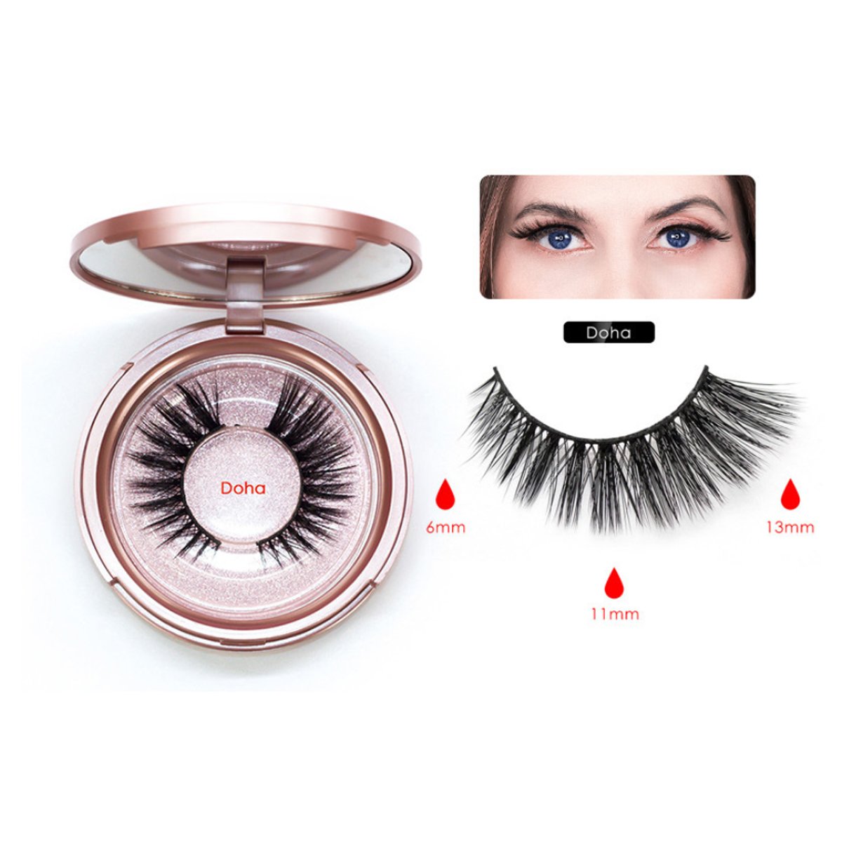 Magnetic Lash Kit  - Eyelashes, Eyeliner & Tweezer