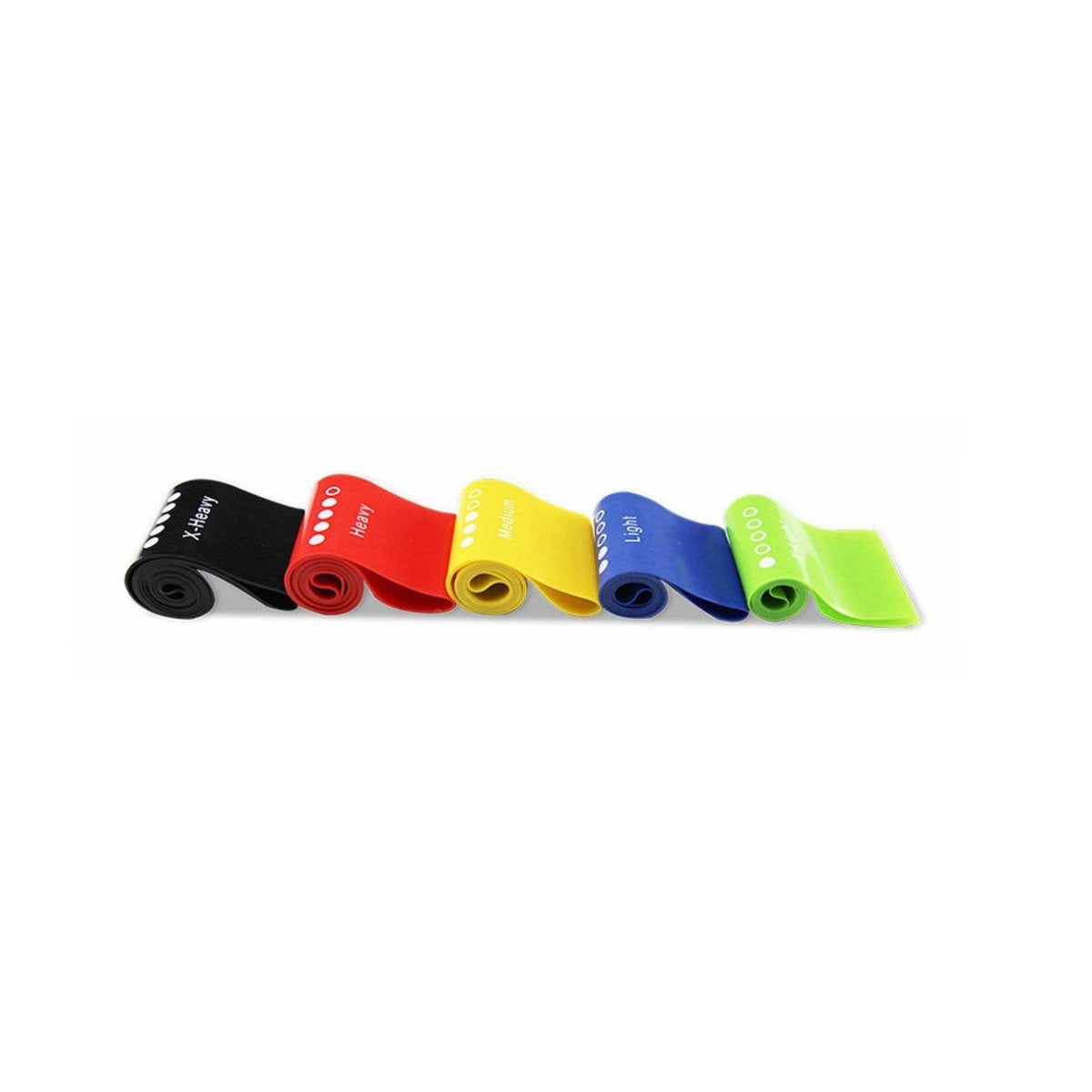 Resistance Exercise Latex Bands - Set of 5