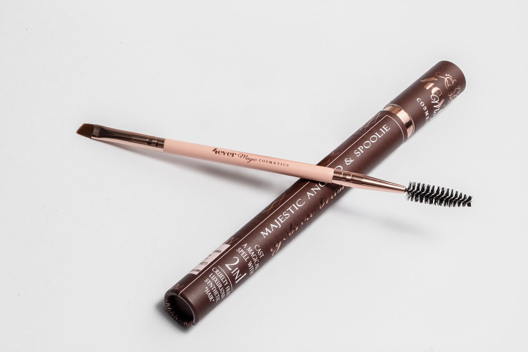 2 In 1 Angled Eyebrow Concealer Brush With Spoolie