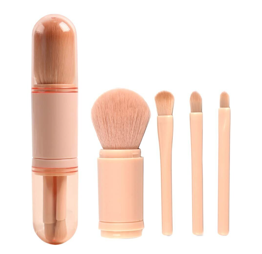 Portable & Retractable 4 in 1 Makeup Brush Set