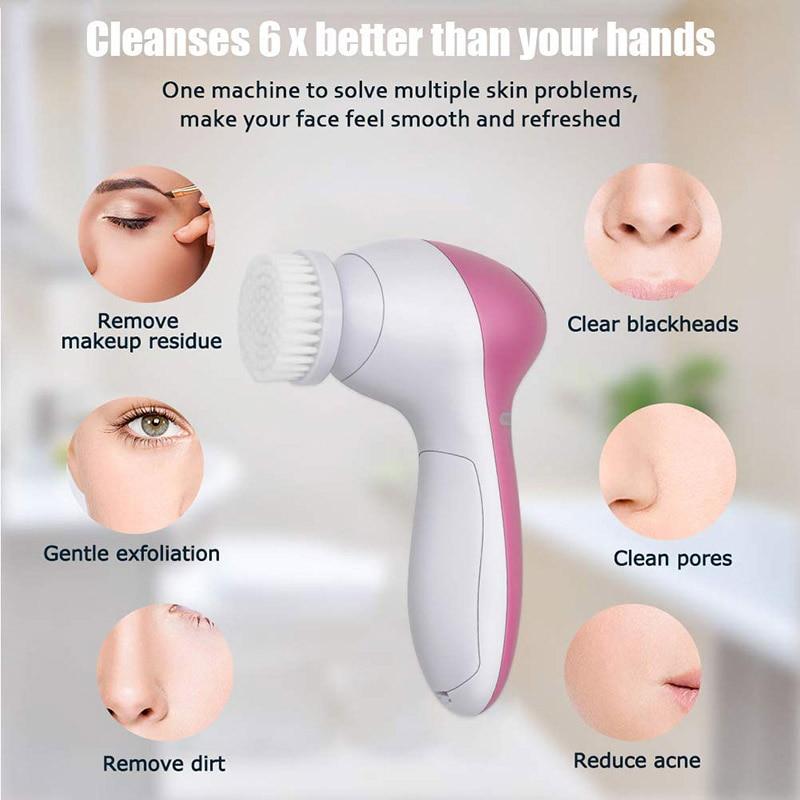 Facial Cleansing Brush - 5pc Set