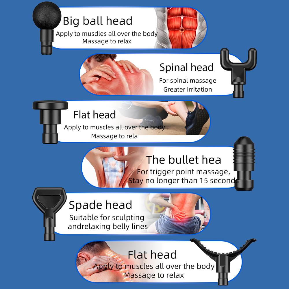 Massage Gun - 30 Speed - 6 Attachments