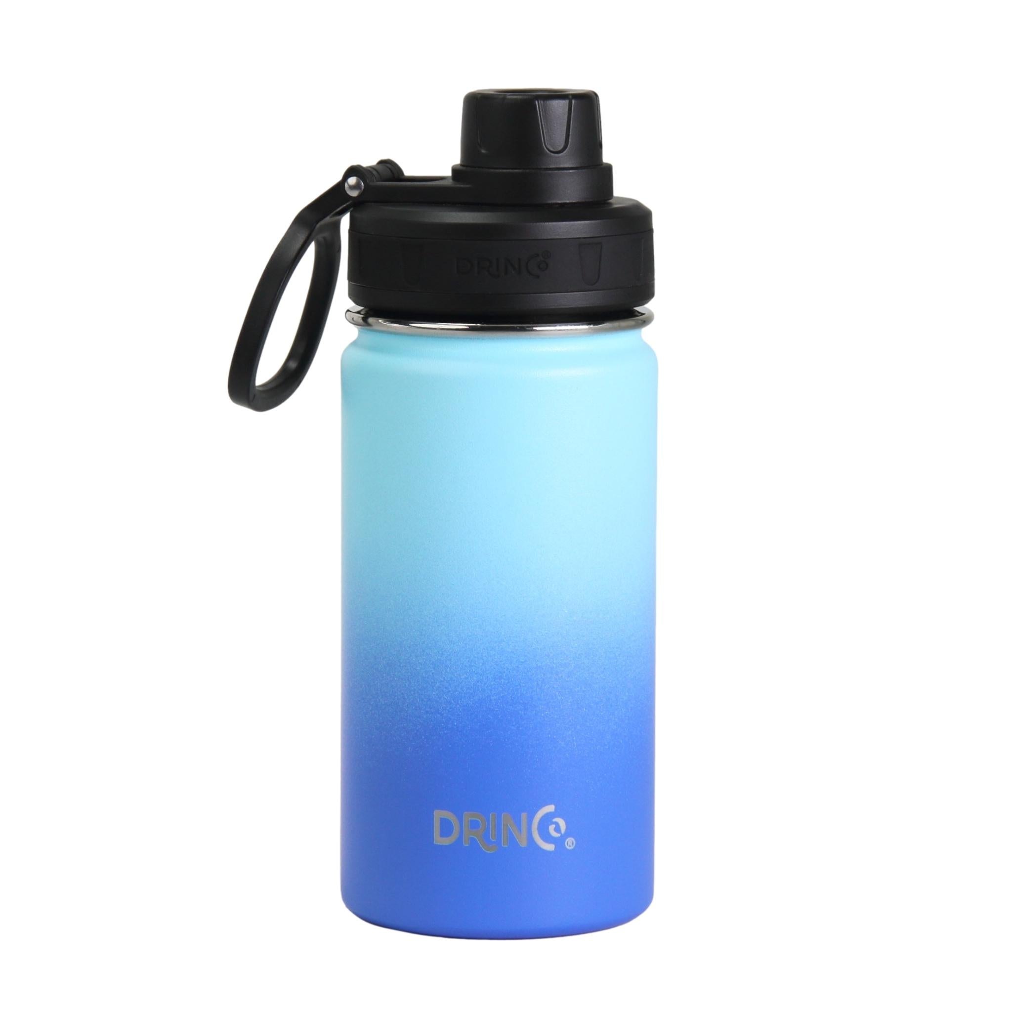 Water Bottle & Stainless Steel Insulated Drinkware - 14oz (Blue Ombre)