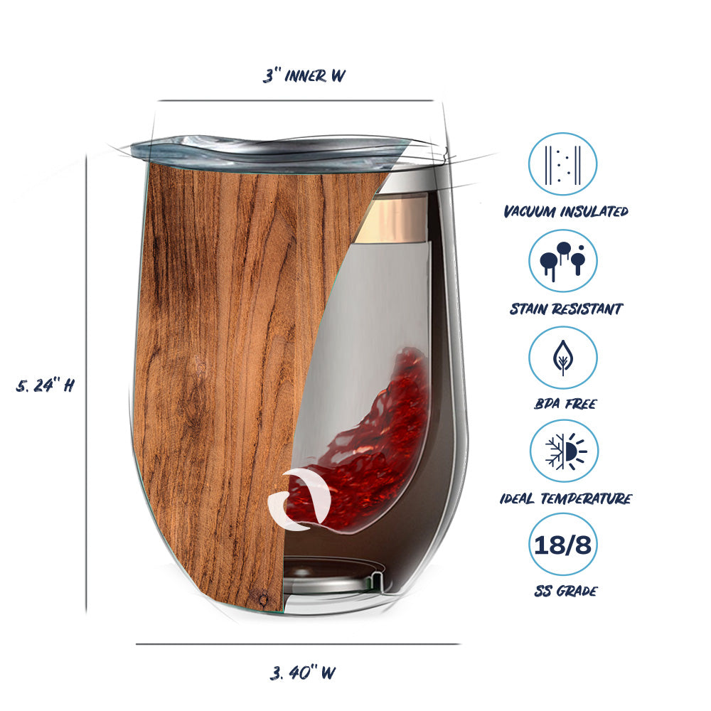 Tumbler & Drinkware Insulated Wine Glass - 12oz - (Woodland)