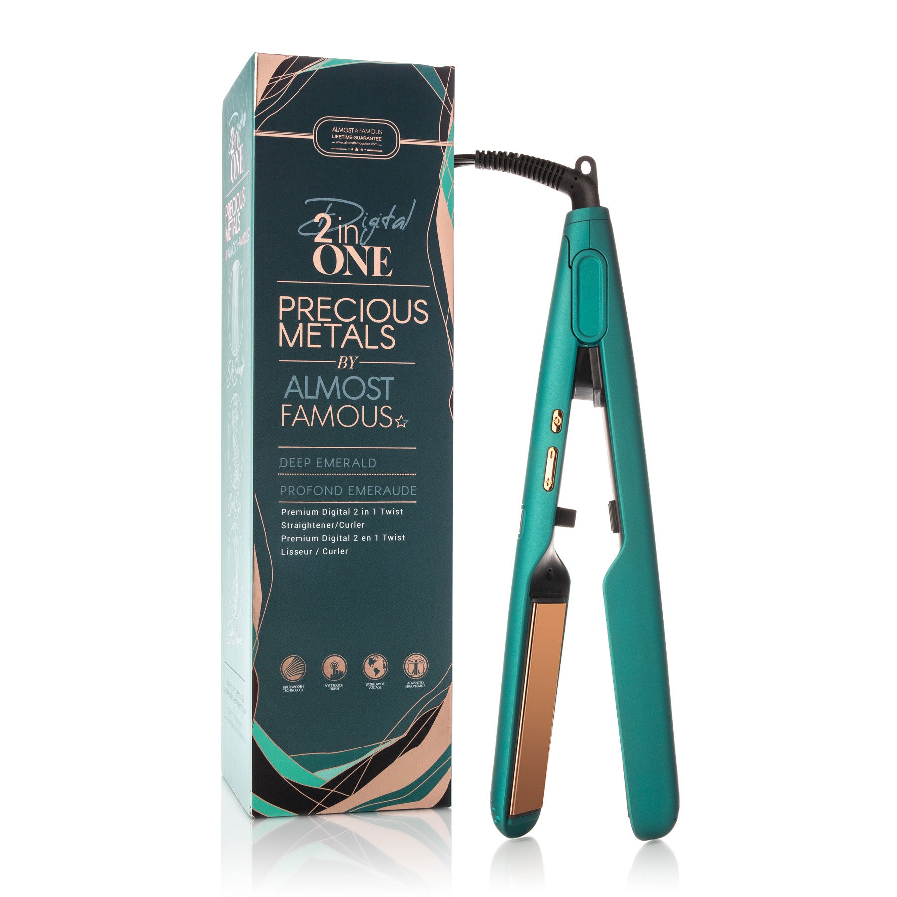 Digital 2 n 1 Flat Iron with Titanium Plates
