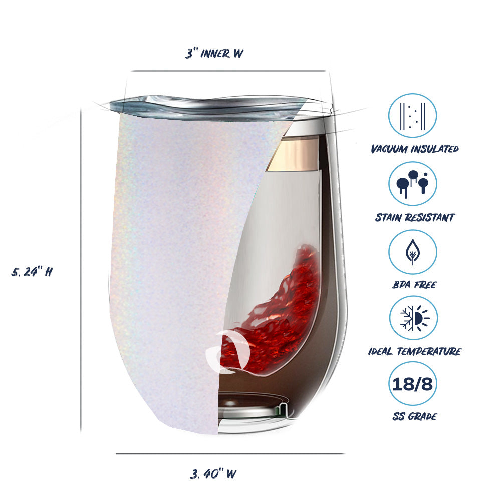 Tumbler & Drinkware Insulated Wine Glass - 12oz - (Unicorlust)