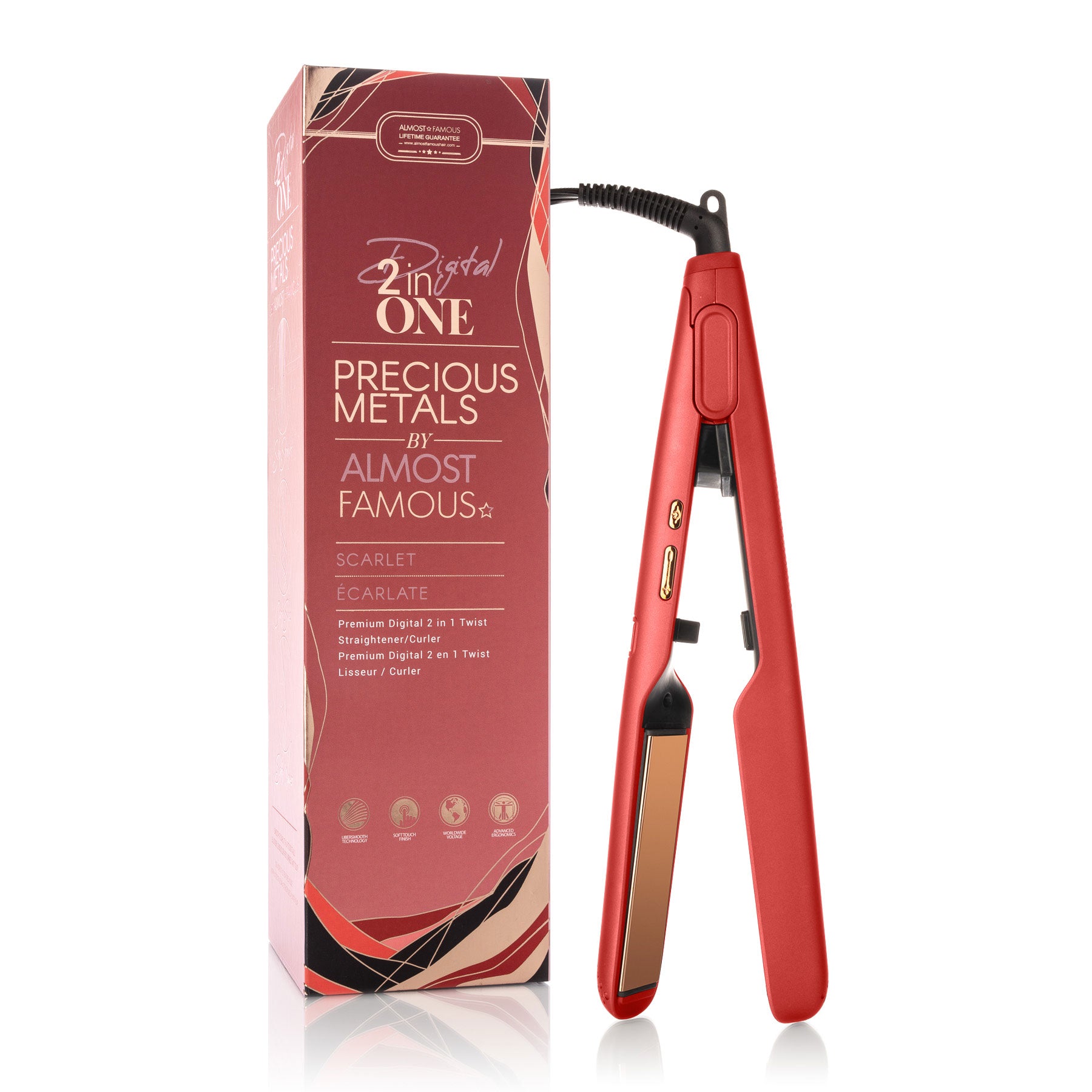 Digital 2 n 1 Flat Iron with Titanium Plates
