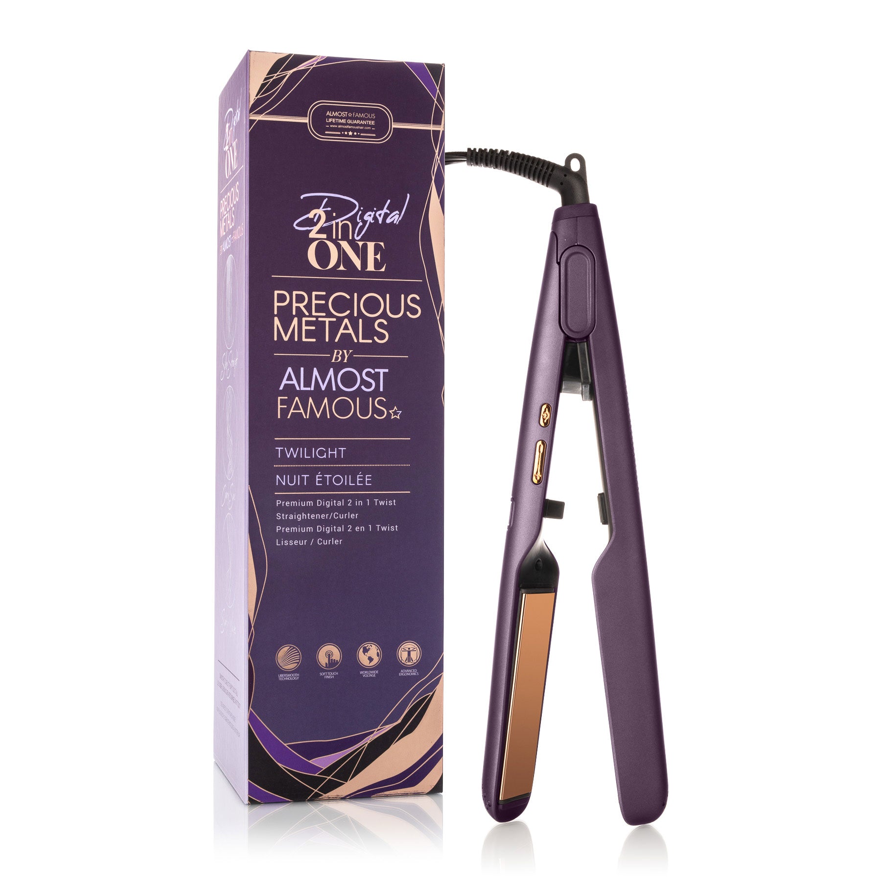Digital 2 n 1 Flat Iron with Titanium Plates
