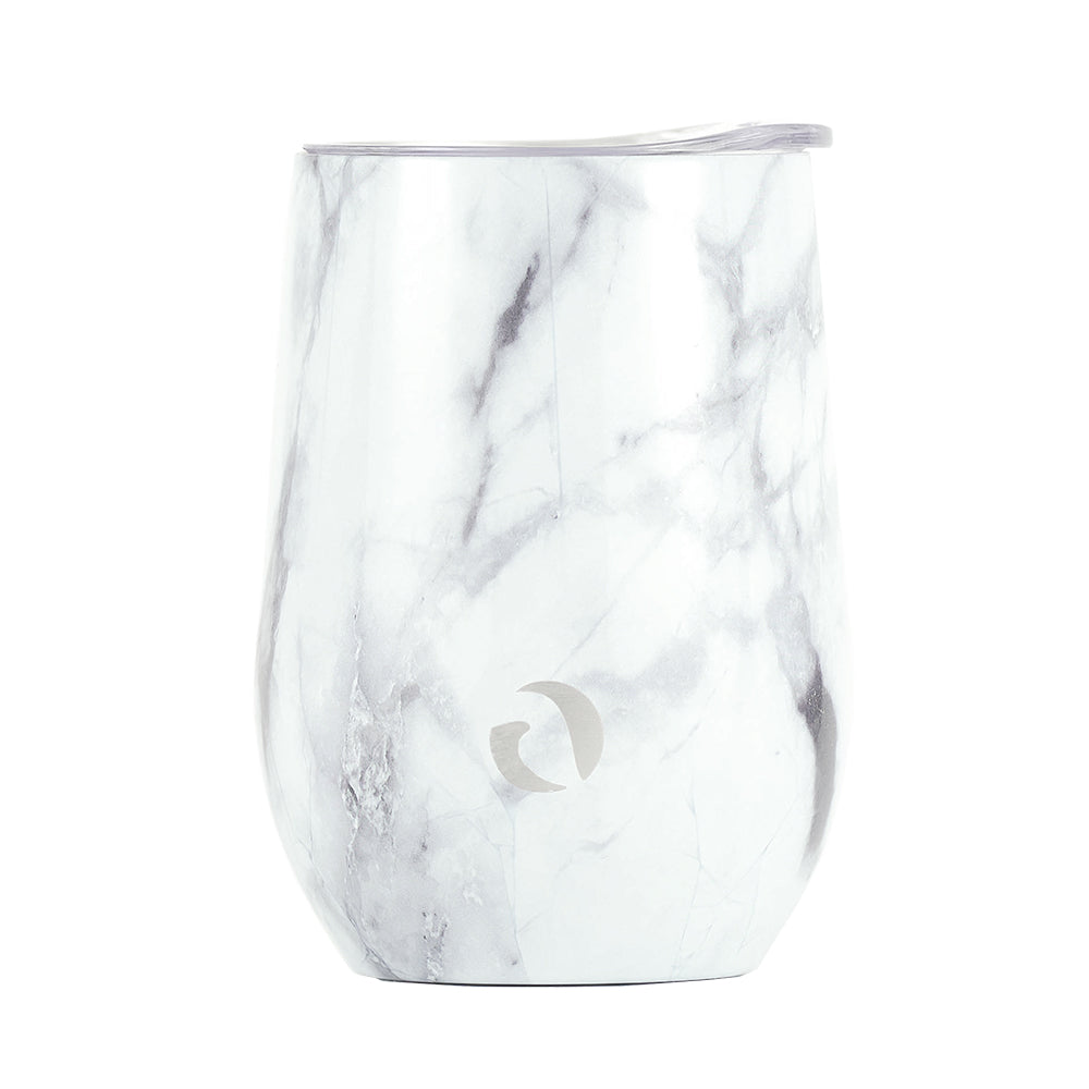 Tumbler & Drinkware Insulated Wine Glass - 12oz - (Pacifica White Marble)