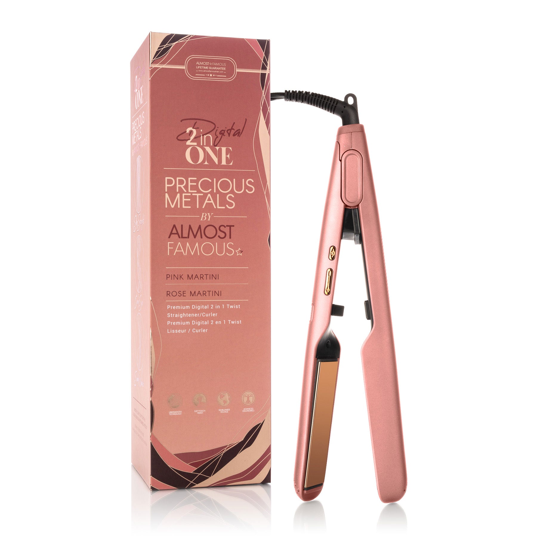 Digital 2 n 1 Flat Iron with Titanium Plates