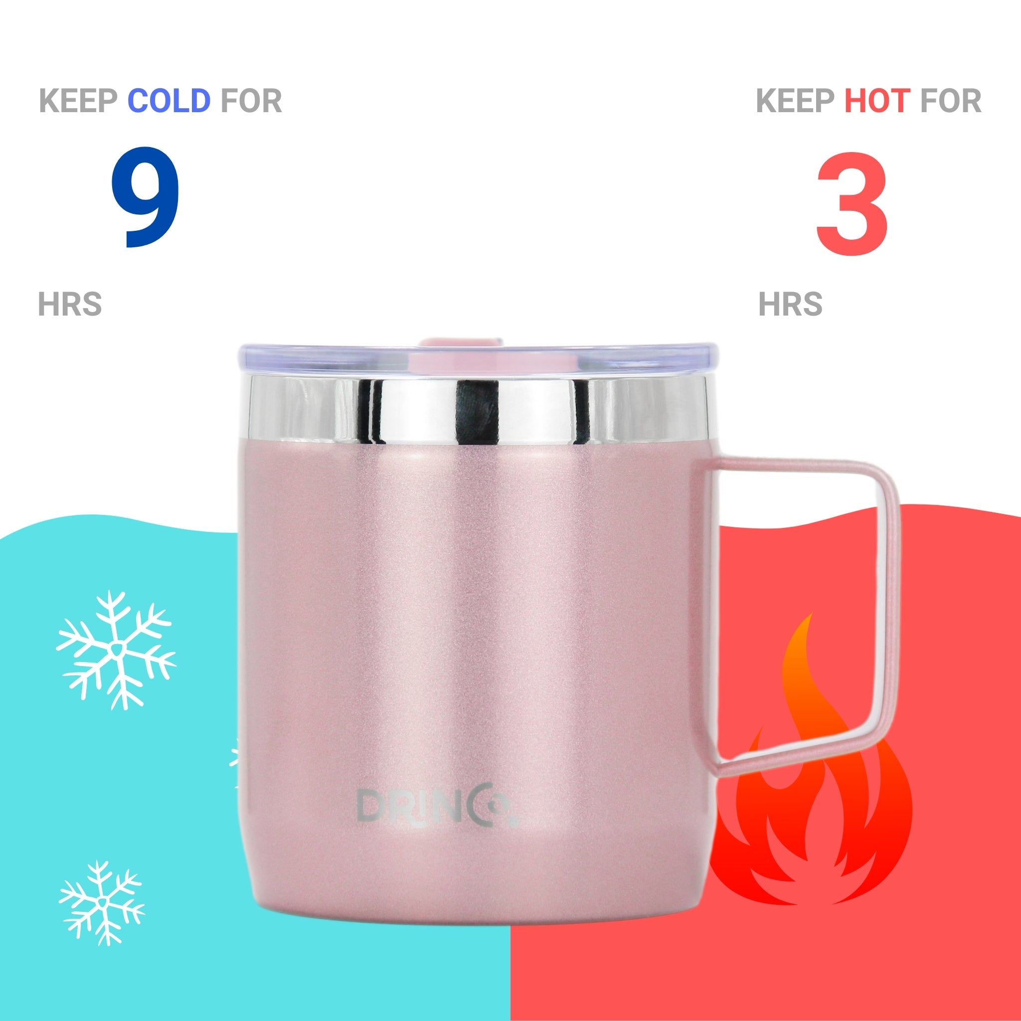 Tumbler & Mug Insulated Drinkware - 14oz - (Pink)